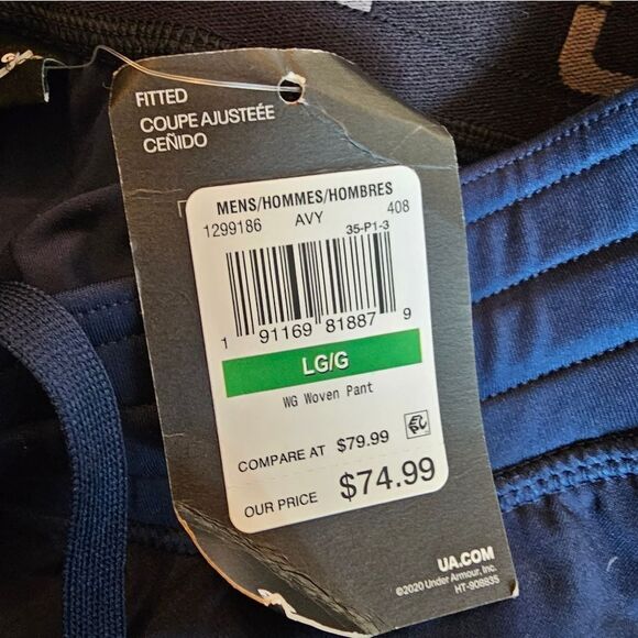 NWT Under Amour Fitted Athletic Panta Sz Large With 32" Inseam - Picture 6 of 7